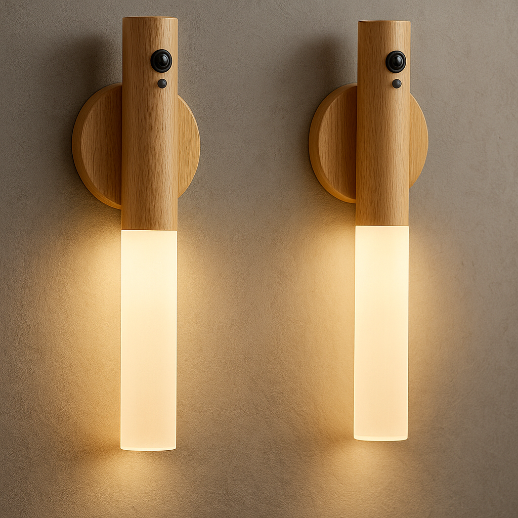 Smart Motion Sensor Night Light LED Rechargeable Magnetic Wall Lamp Portable for Hallway Bedroom Stairs Bathroom Cabinets Decor