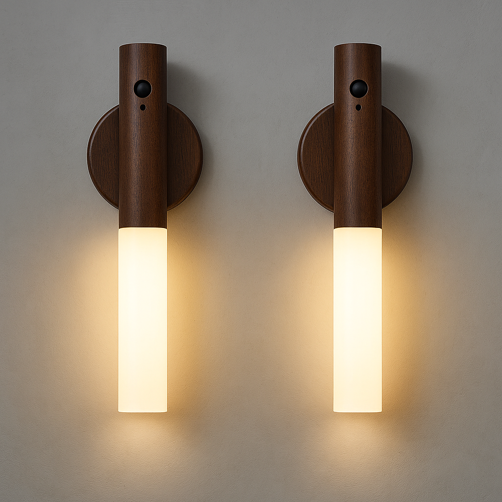 Smart Motion Sensor Night Light LED Rechargeable Magnetic Wall Lamp Portable for Hallway Bedroom Stairs Bathroom Cabinets Decor